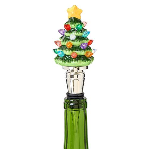 LIGHT UP CHRISTMAS TREE BOTTLE STOPPER