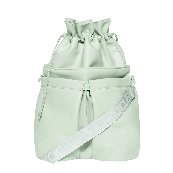 BEVERAGE BUCKET BAG, VEGAN LEATHER