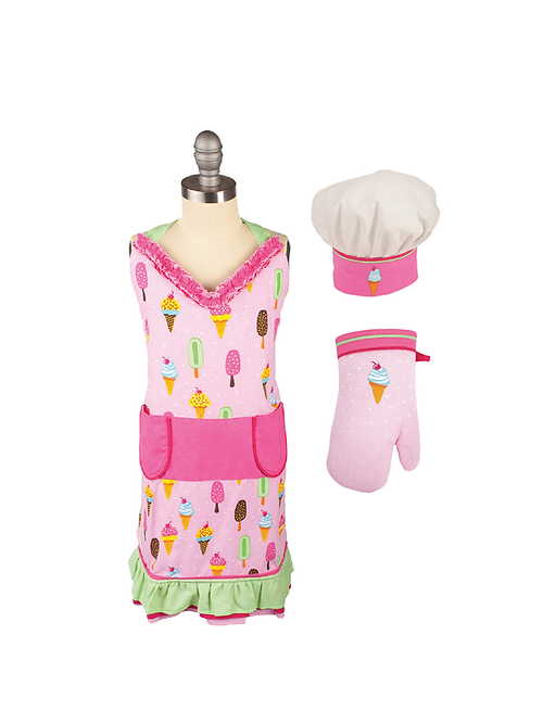 ICE CREAM TREATS APRON SET