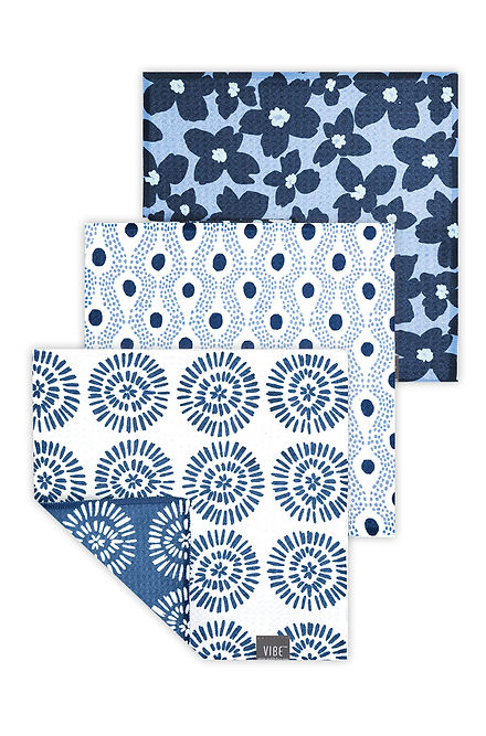 INDIGO VIBE DISHCLOTH SET