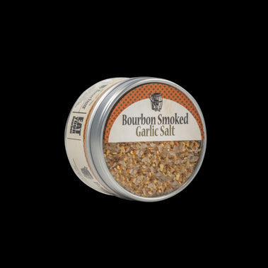 BOURBON SMOKED GARLIC SEA SALT, 4oz