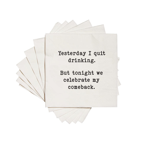 COMEBACK COCKTAIL NAPKIN