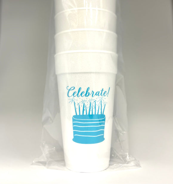 CELEBRATE CAKE FOAM CUPS