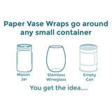 BLUE CHINOISERIE PAPER VASE