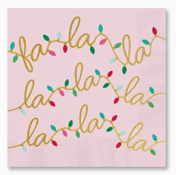 FA LA LA COCKTAIL NAPKINS