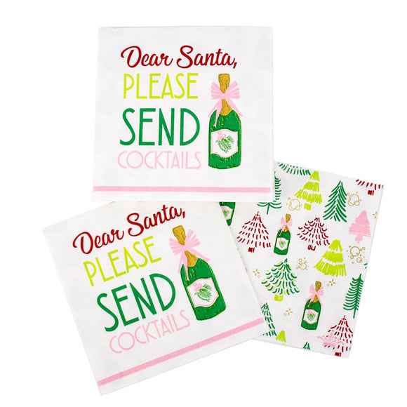 DEAR SANTA COCKTAIL NAPKINS