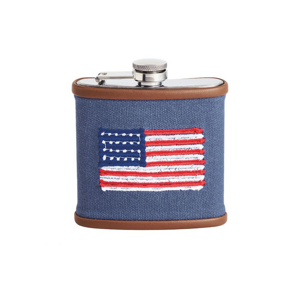 FLAG EMBROIDERED FLASK