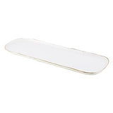 GOLD RIMMED LONG CERAMIC PLATTER