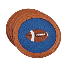 FOOTBALL EMBROIDERED ICON COASTER