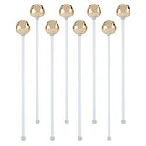 JINGLE BELL STIR STICKS, GOLD