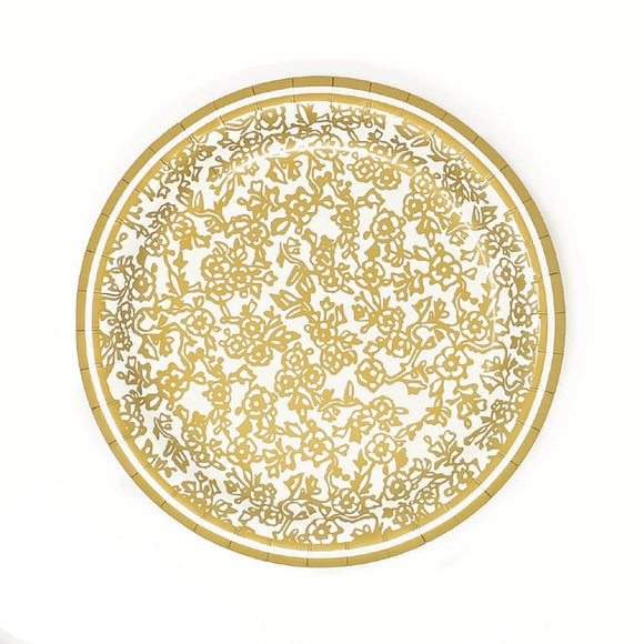 GOLD HEAVY-DUTY PAPER PLATES