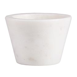 WHITE MARBLE PINCH POT