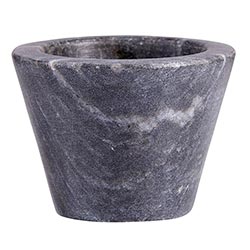 BLACK MARBLE PINCH POT