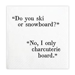 DO YOU SKI? CHARCUTERIE COCKTAIL NAPKIN