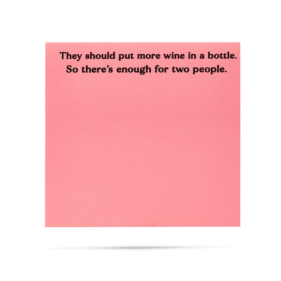 MORE WINE STICKY NOTES