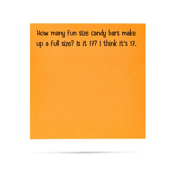 FUN SIZE STICKY NOTES