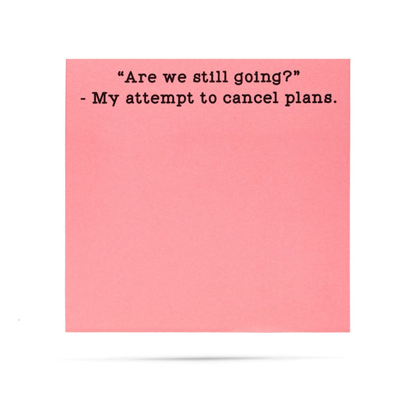 CANCEL PLANS STICKY NOTES