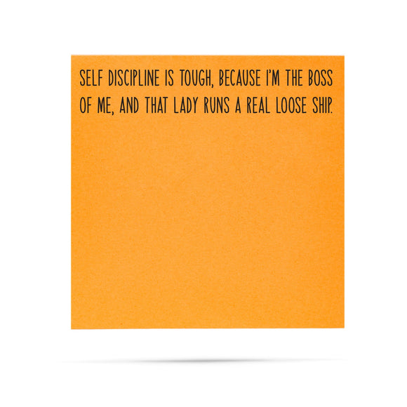 SELF DISCIPLINE STICKY NOTES