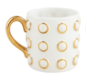 GOLD RINGS CERAMIC MUG