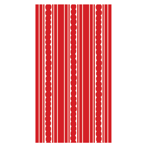 RED STRIPE GUEST NAPKINS