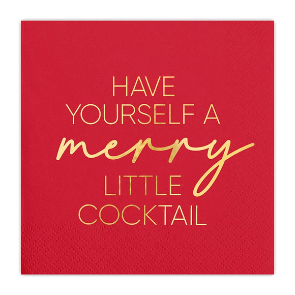MERRY LITTLE COCKTAIL NAPKIN