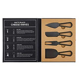 MATTE BLACK CHEESE KNIVES SET