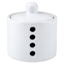 WHITE CERAMIC GARLIC KEEPER