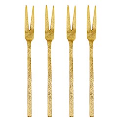 HAMMERED GOLD APPETIZER FORK