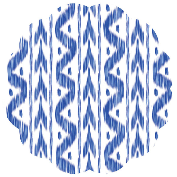 IKAT SCALLOPED PAPER PLACEMATS