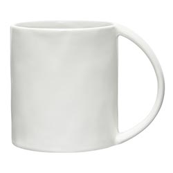 ARTISAN WIDE HANDLE MUG, MATTE WHITE