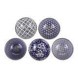 JAPANESE PORCELAIN BLUE & WHITE BOWLS, 4.5"