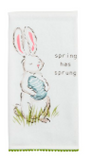 SPRING BUNNY TEA TOWELS, ASST.
