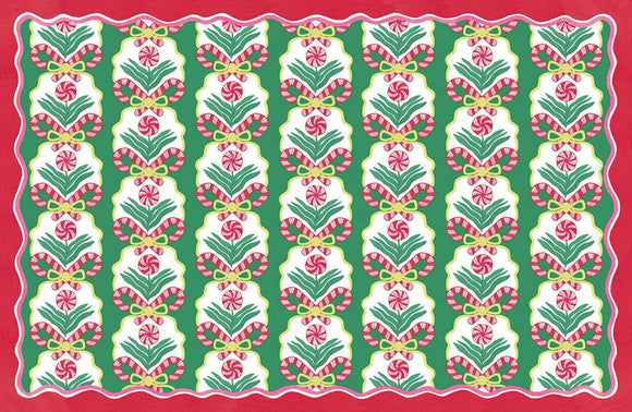 PEPPERMINT GARDEN PAPER PLACEMATS