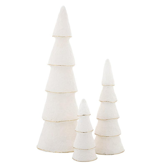 PAPER MACHE TREES, SET OF 3