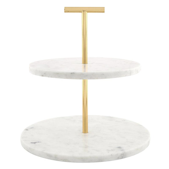 MARBLE & GOLD TIERED STAND