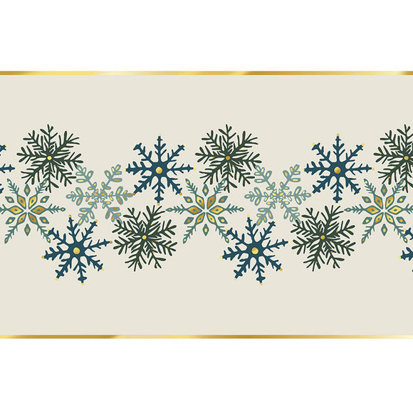 HOLIDAY PAPER TABLE RUNNER - BLUE CHRISTMAS