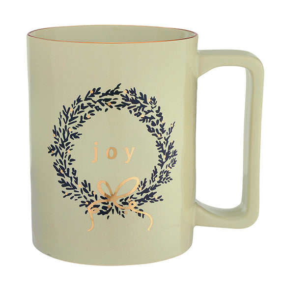 HOLIDAY ORGANIC MUG, WREATH