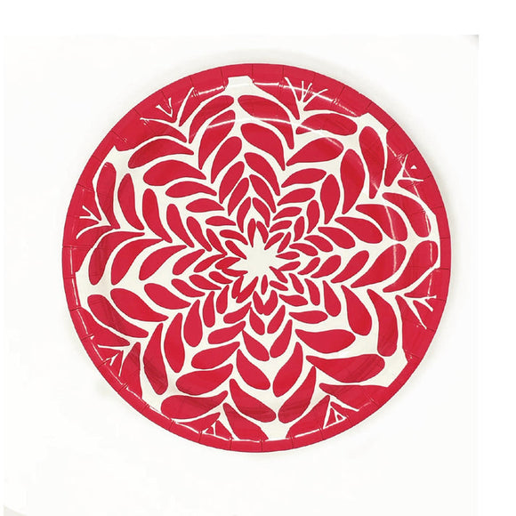 RED HEAVY-DUTY PAPER PLATES
