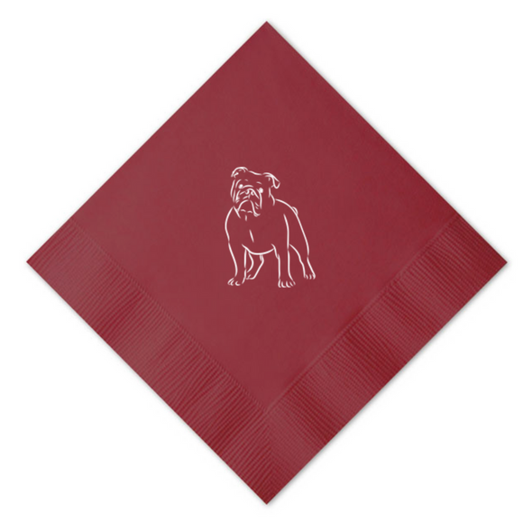 MAROON BULLY COCKTAIL NAPKINS