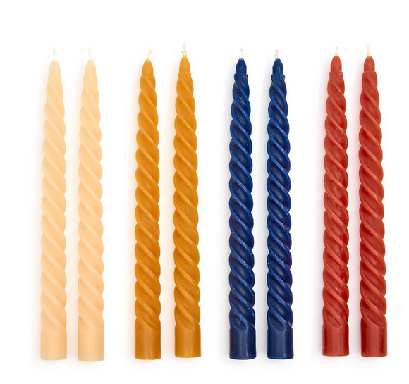 TWIST TAPER CANDLES, SET OF 2