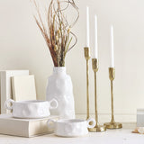 11.25" HAMMERED TAPER HOLDER, GOLD