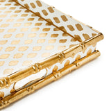 GOLD/WHITE HANDPAINTED GALLERY TRAY