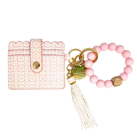 PORTO TILES BLUSH KEYCHAIN WRISTLET