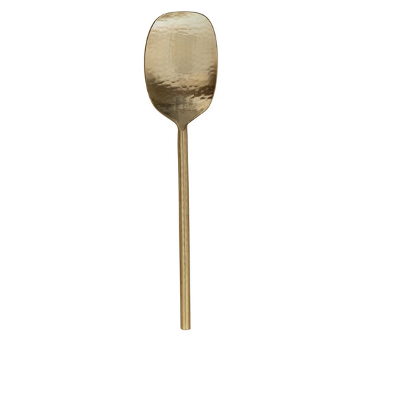 GOLD HAMMERED SERVING SPOON