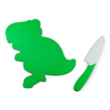 DINOSAUR CUTTING BOARD & KID SAFE KNIFE SET