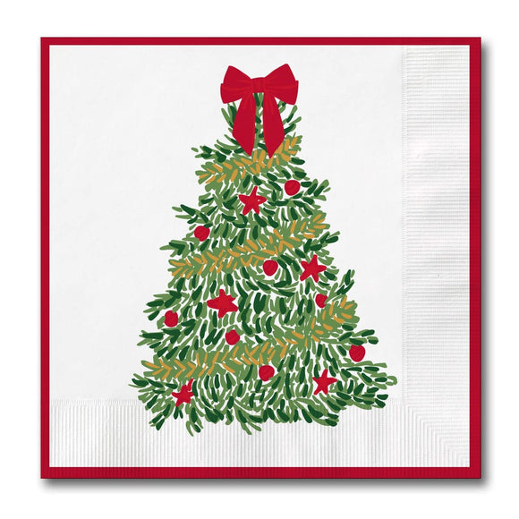 TRADITIONAL TREE COCKTAIL NAPKINS