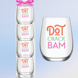 DOT CRACK BAM WINE GLASSES