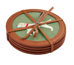DOG EMBROIDERED ICON COASTER
