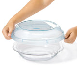 GLASS PIE PLATE with LID