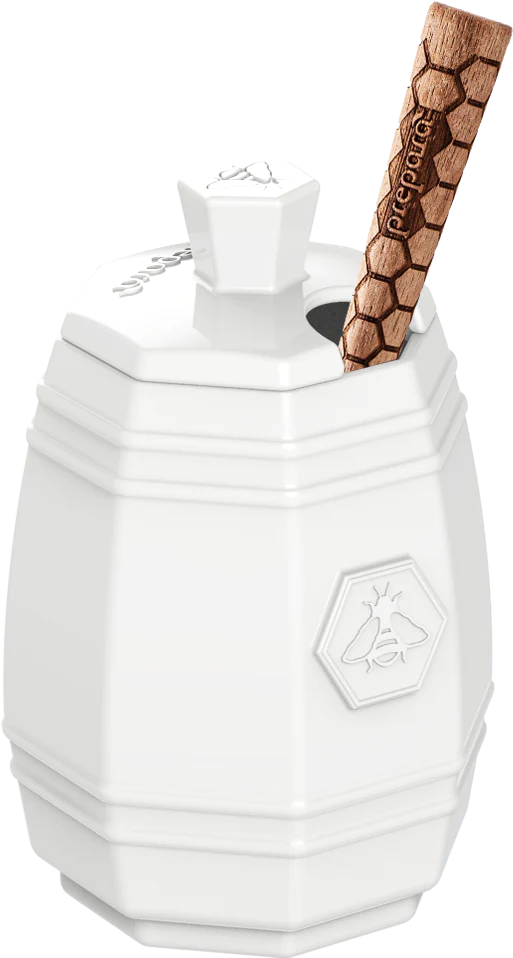 CERAMIC HONEY POT AND DIPPER